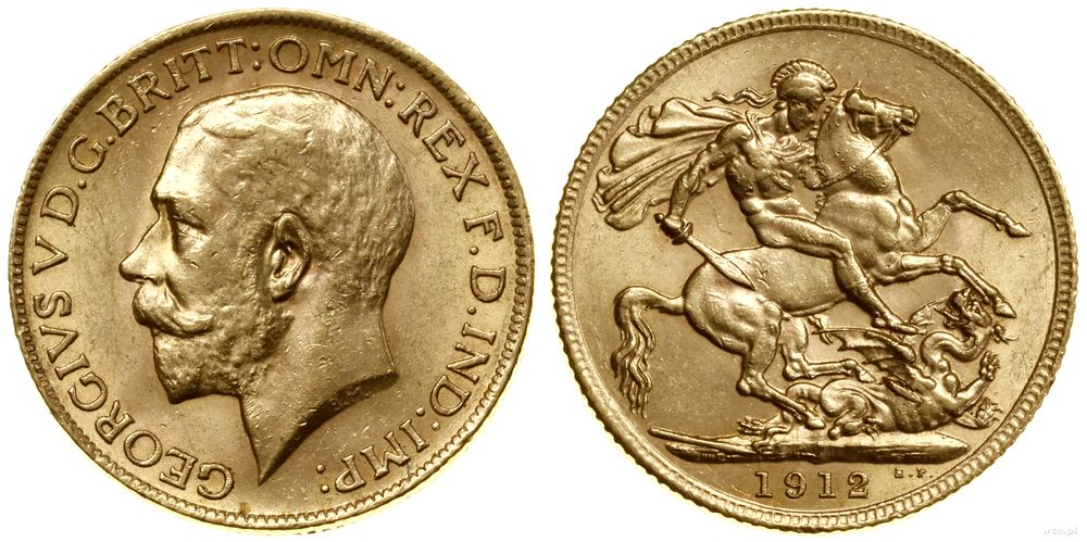 Wielka Brytania, 1 funt (1 sovereign), 1912