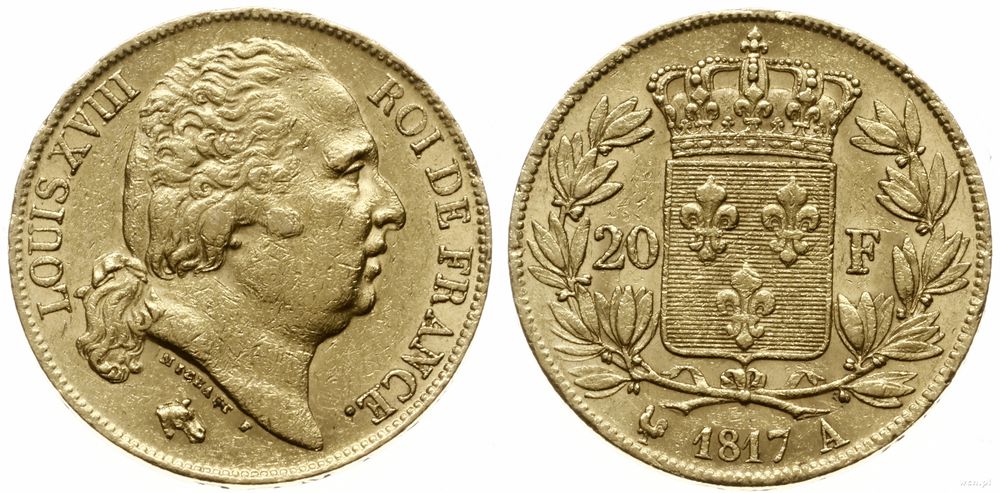 Francja, 20 franków, 1817 A