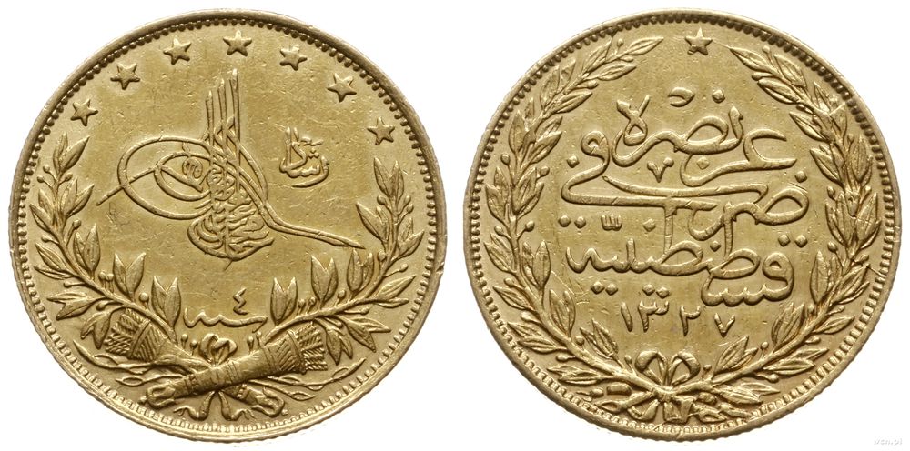Turcja, 100 kurush, AH 1327/4 (AD 1913)