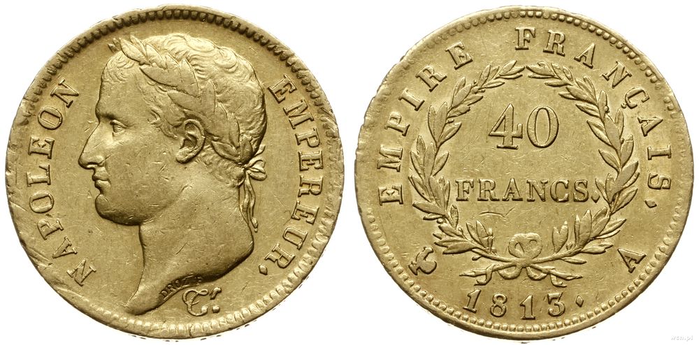 Francja, 40 franków, 1813 A