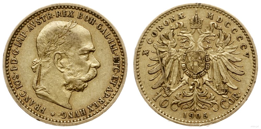 Austria, 10 koron, 1905