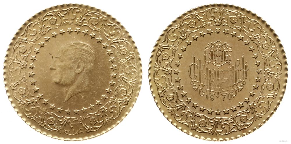 Turcja, 25 piastrów serii deluxe, 1970