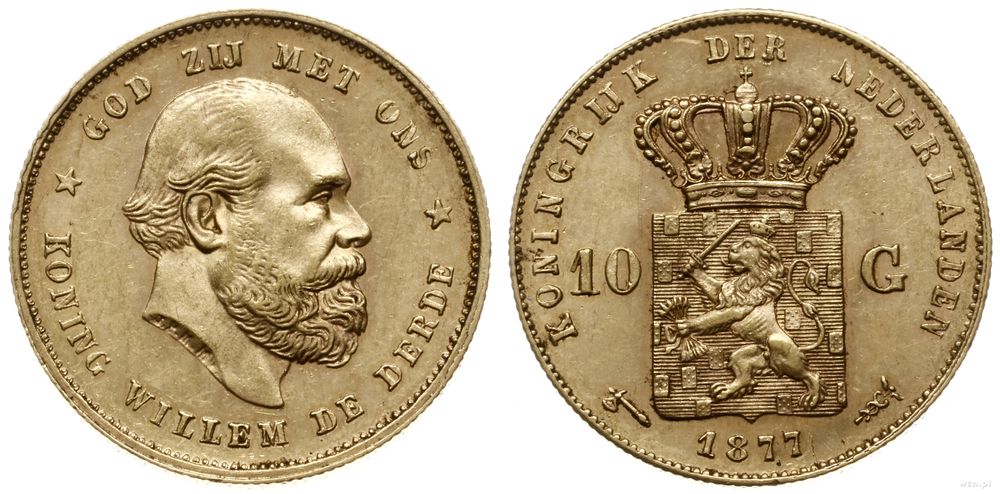 Niderlandy, 10 guldenów, 1877