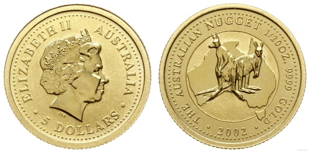 Australia, 5 dolarów = 1/20 uncji, 2002