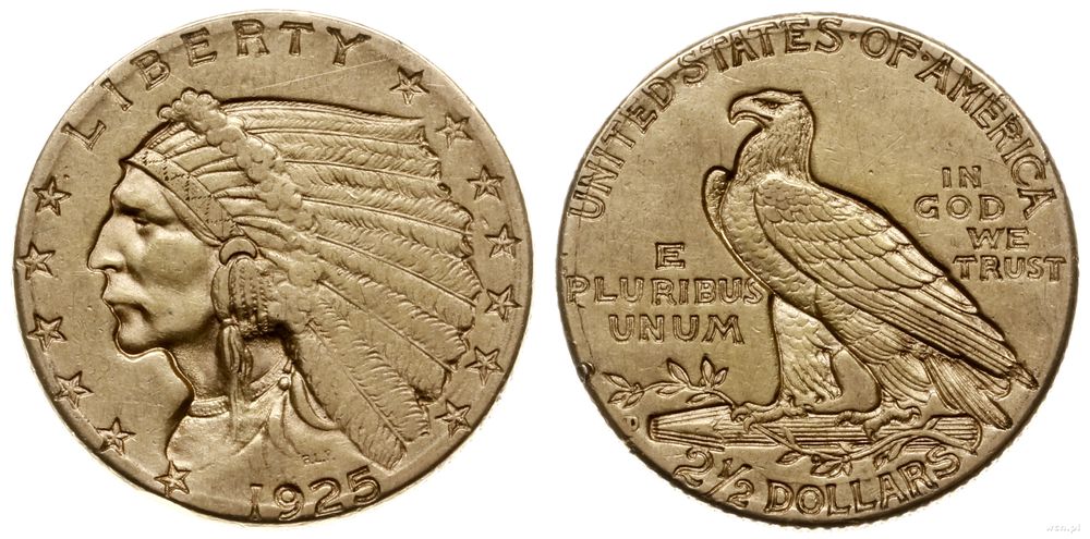 Stany Zjednoczone Ameryki (USA), 2 1/2 dolara, 1925 D