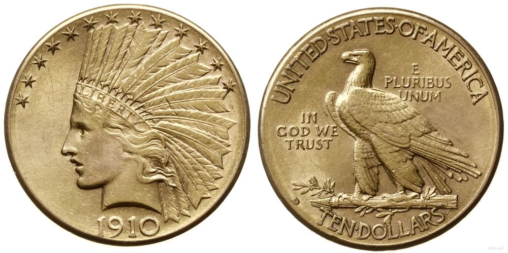 Stany Zjednoczone Ameryki (USA), 10 dolarów, 1910 D