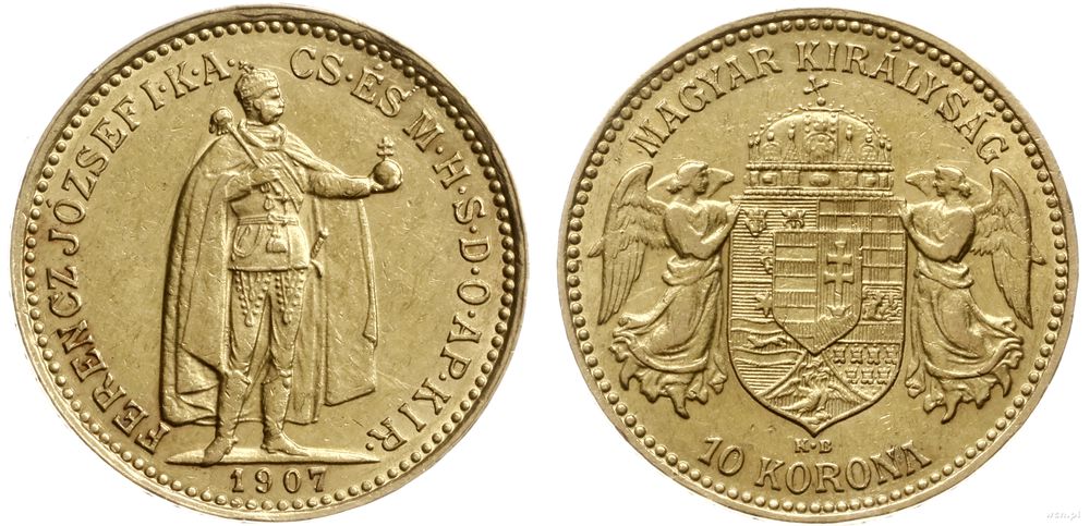 Austria, 10 koron, 1907 KB