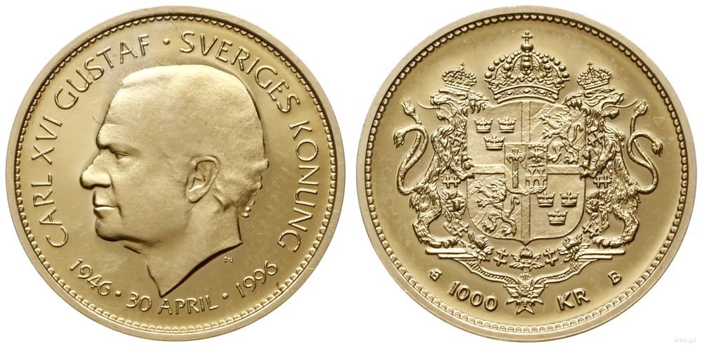 Szwecja, 1000 koron, 1996