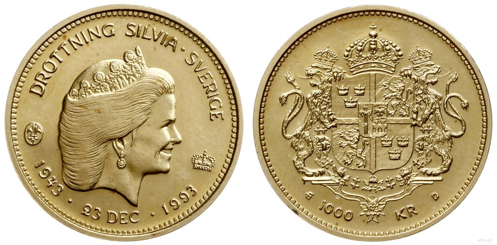 Szwecja, 1000 koron, 1993