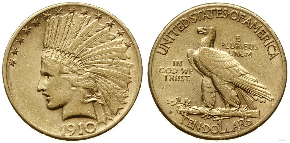 Stany Zjednoczone Ameryki (USA), 10 dolarów, 1910 S