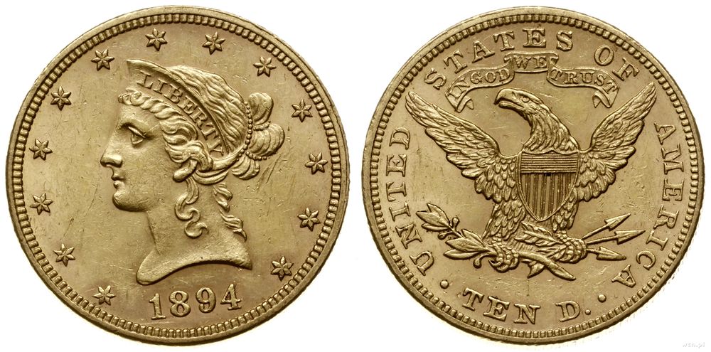 Stany Zjednoczone Ameryki (USA), 10 dolarów, 1894