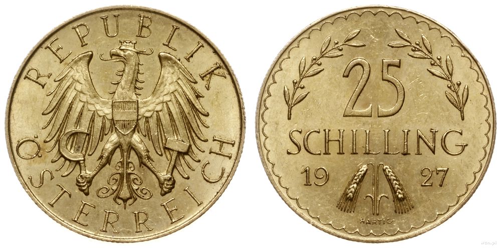 Austria, 25 szylingów, 1927