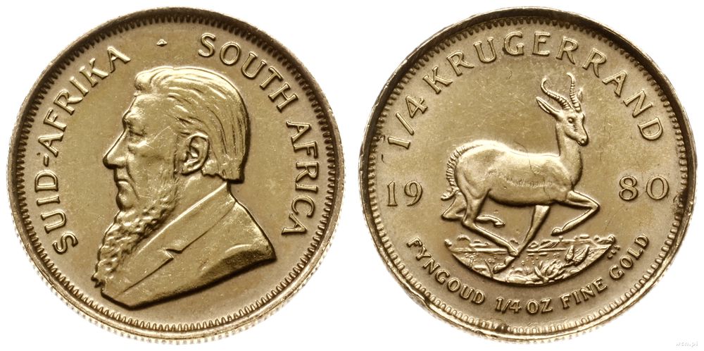 Republika Południowej Afryki, 1/4 krugerranda, 1980