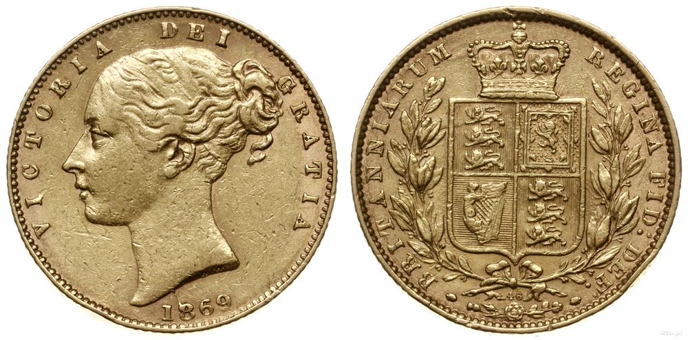 Wielka Brytania, 1 funt, 1869