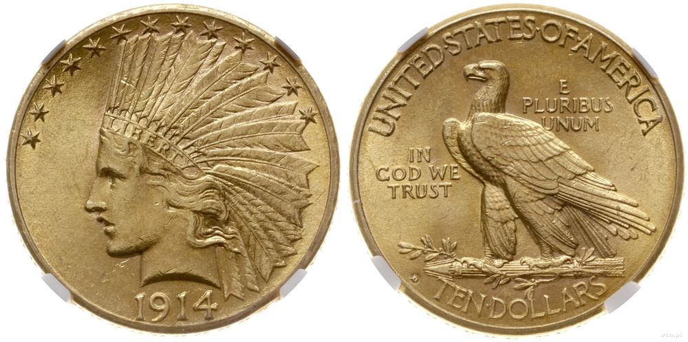 Stany Zjednoczone Ameryki (USA), 10 dolarów, 1914 D