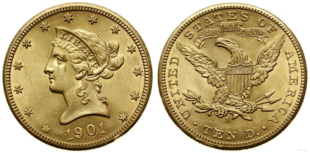 Stany Zjednoczone Ameryki (USA), 10 dolarów, 1901 S