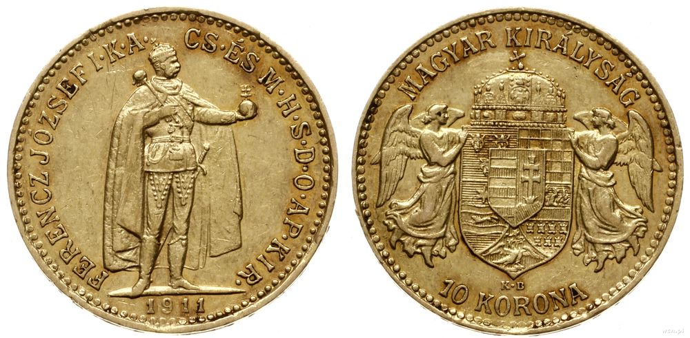 Węgry, 10 koron, 1911 KB