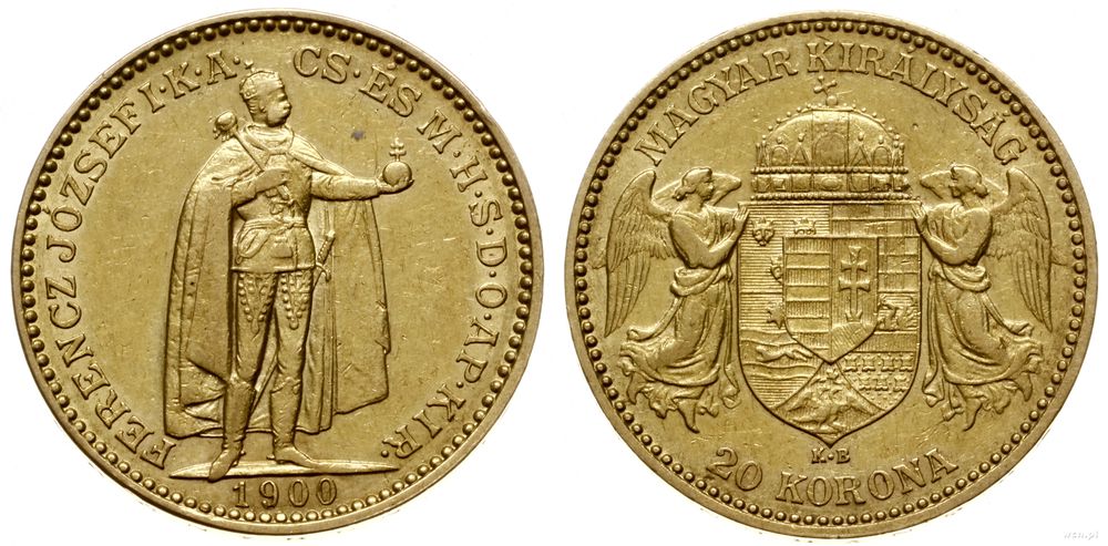 Węgry, 20 koron, 1900 KB