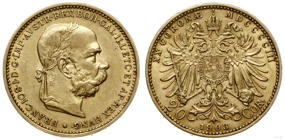 Austria, 20 koron, 1903
