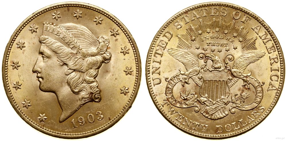 Stany Zjednoczone Ameryki (USA), 20 dolarów, 1903
