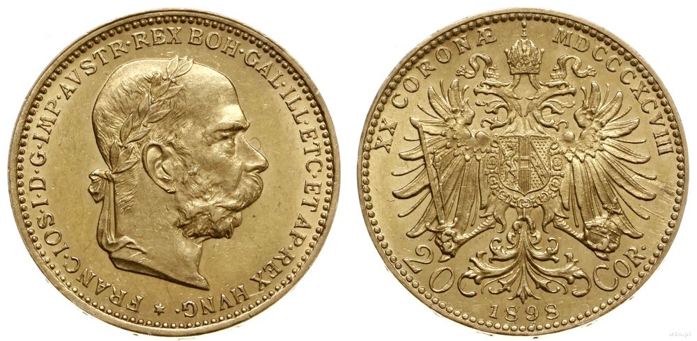Austria, 20 koron, 1898