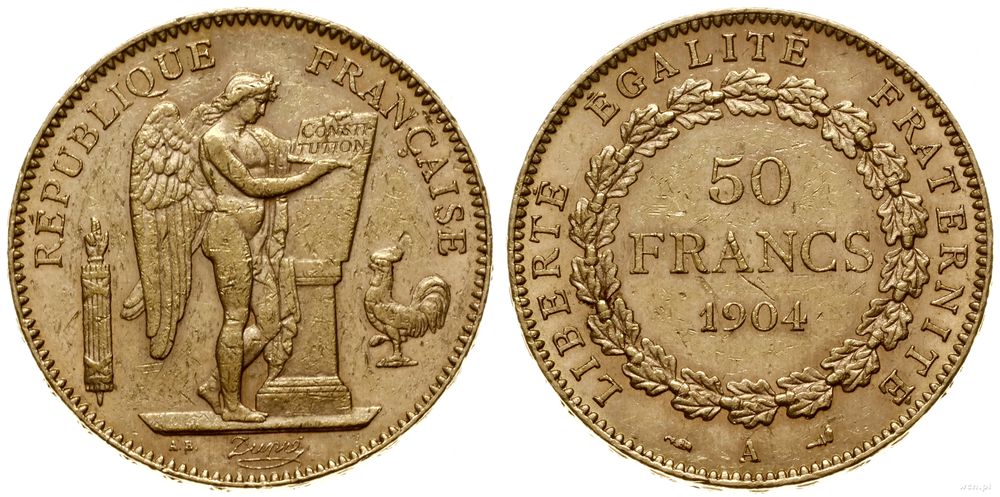 Francja, 50 franków, 1904 A