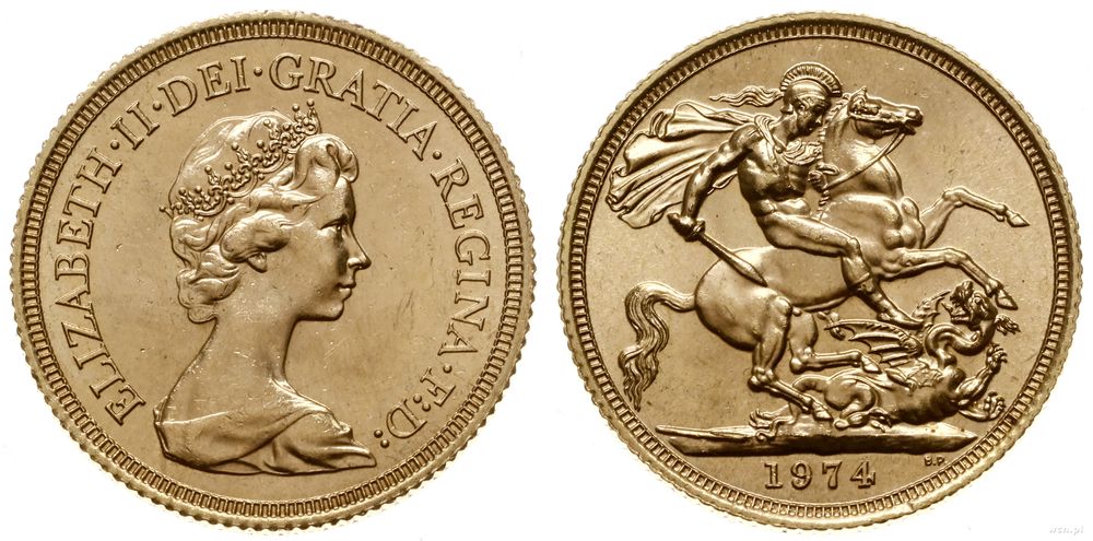 Wielka Brytania, 1 funt, 1974