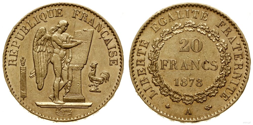 Francja, 20 franków, 1878 A