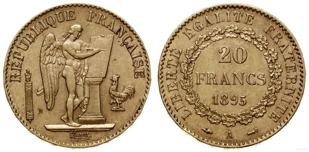Francja, 20 franków, 1895 A