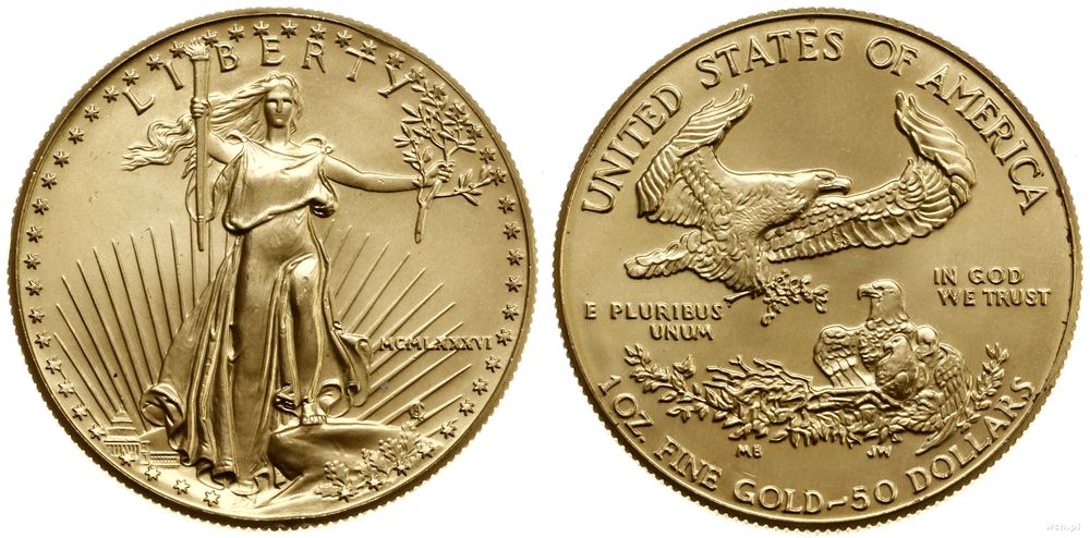 Stany Zjednoczone Ameryki (USA), 50 dolarów, 1986