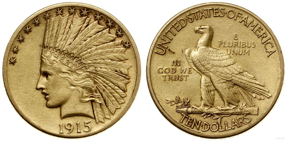 Stany Zjednoczone Ameryki (USA), 10 dolarów, 1915