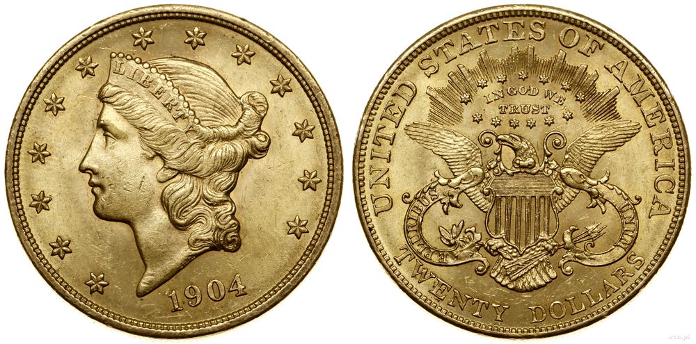 Stany Zjednoczone Ameryki (USA), 20 dolarów, 1904