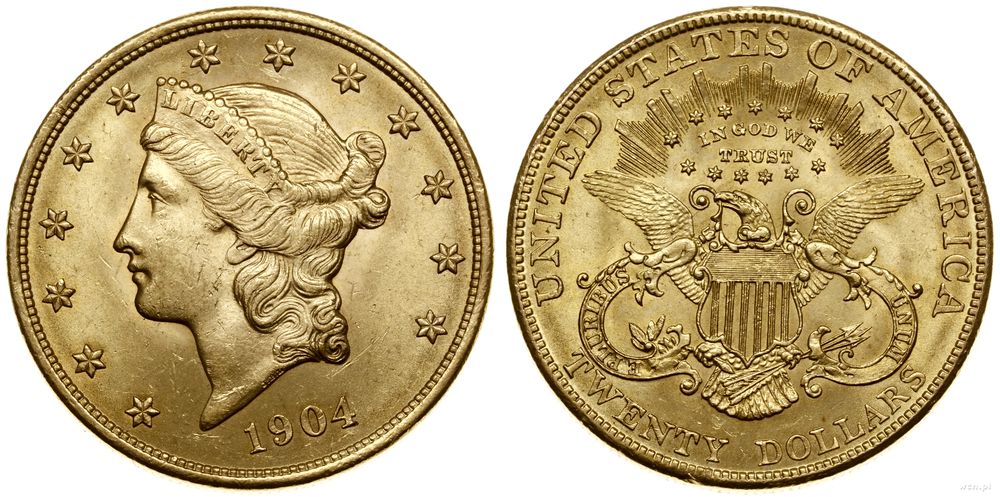 Stany Zjednoczone Ameryki (USA), 20 dolarów, 1904