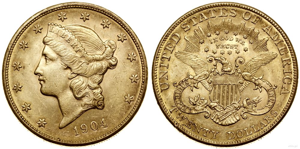 Stany Zjednoczone Ameryki (USA), 20 dolarów, 1904