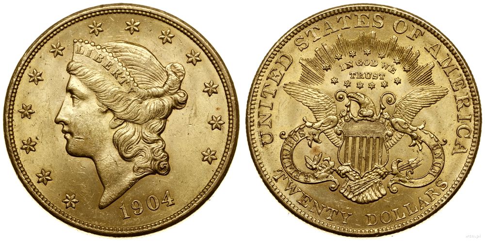 Stany Zjednoczone Ameryki (USA), 20 dolarów, 1904