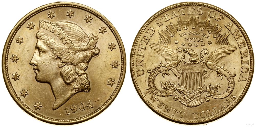 Stany Zjednoczone Ameryki (USA), 20 dolarów, 1904