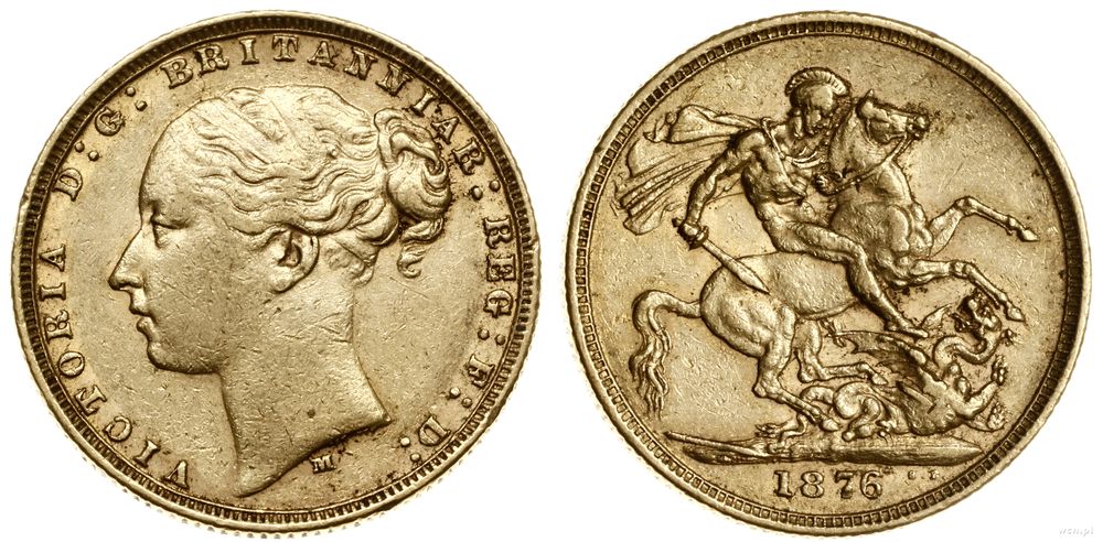Wielka Brytania, funt (sovereign), 1876
