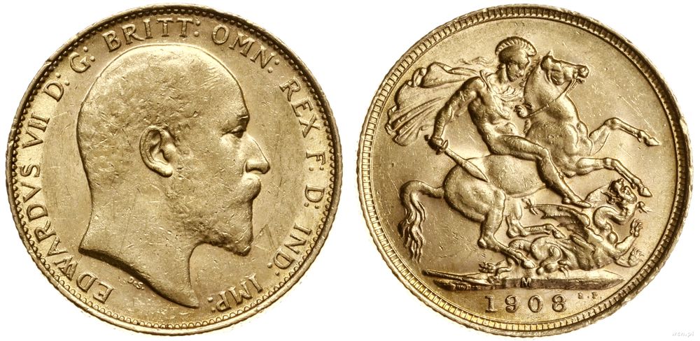 Australia, 1 funt (sovereign), 1908 M