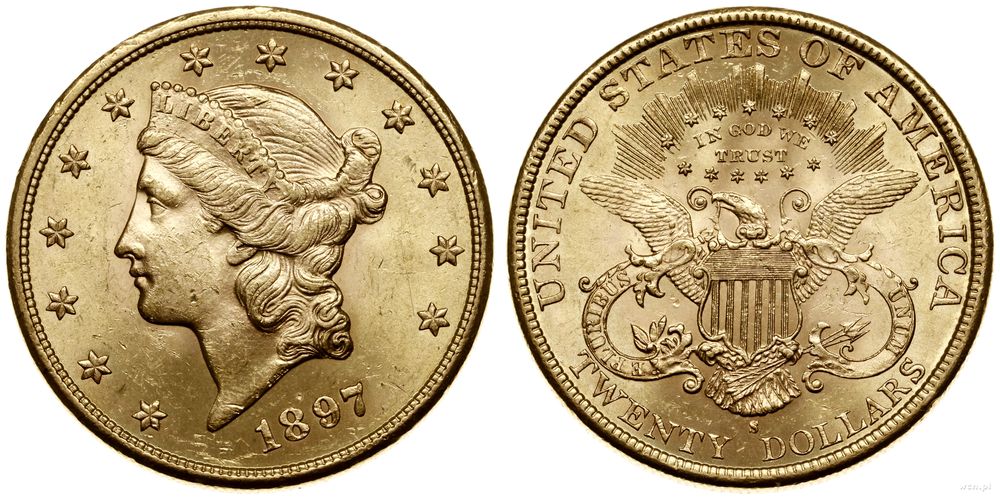 Stany Zjednoczone Ameryki (USA), 20 dolarów, 1897 S