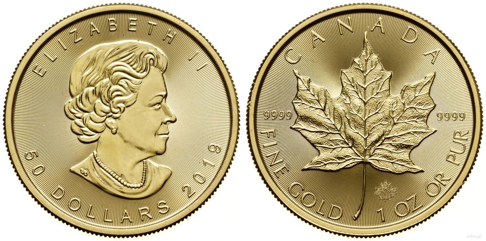 Kanada, 50 dolarów = 1 uncja, 2019