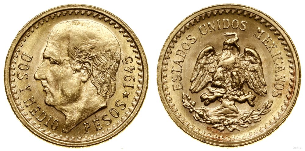 Meksyk, 2 1/2 peso, 1945