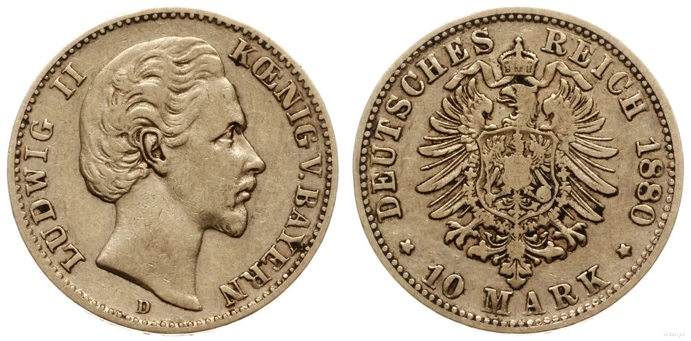 Niemcy, 10 marek, 1880 D