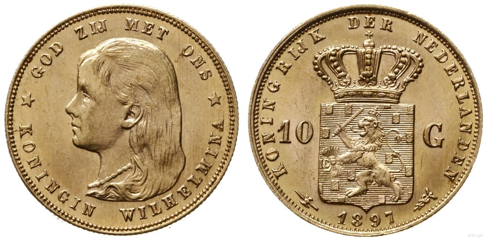 Niderlandy, 10 guldenów, 1897