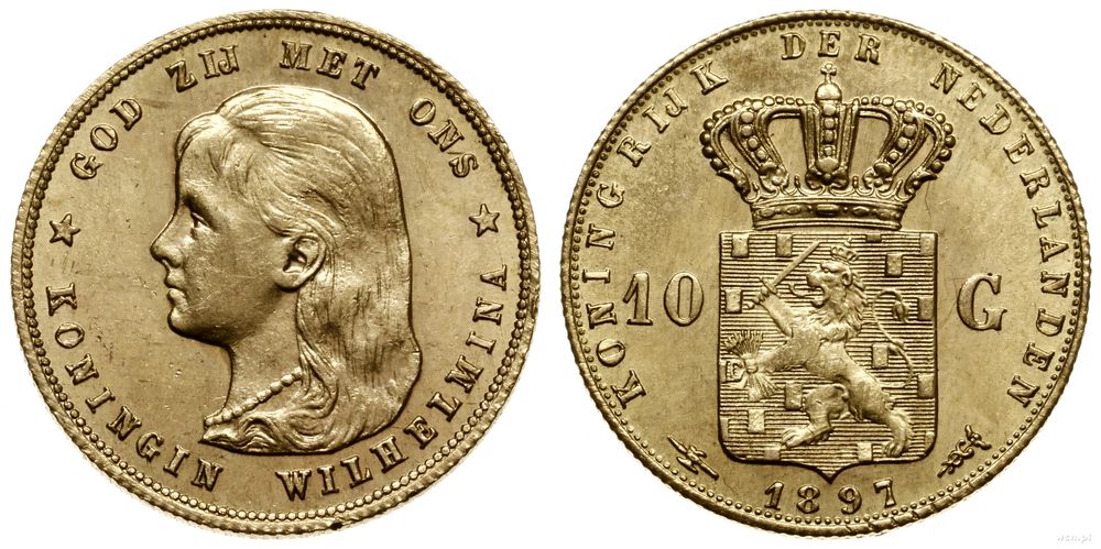 Niderlandy, 10 guldenów, 1897
