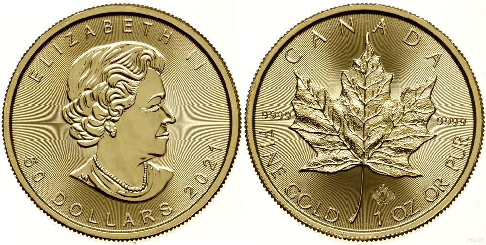 Kanada, 50 dolarów = 1 uncja, 2021