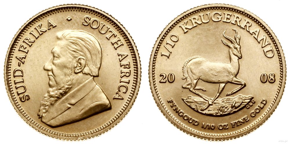 Republika Południowej Afryki, 1/10 krugerranda = 1/10 uncji, 2008