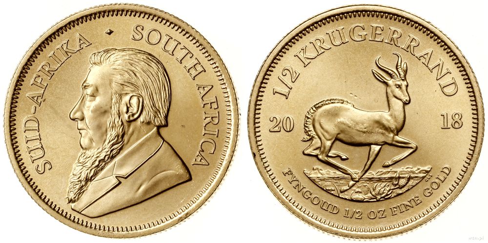 Republika Południowej Afryki, 1/2 krugerranda = 1/2 uncji, 2018