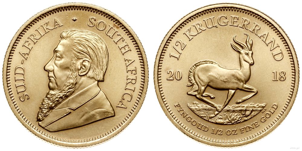 Republika Południowej Afryki, 1/2 krugerranda = 1/2 uncji, 2018