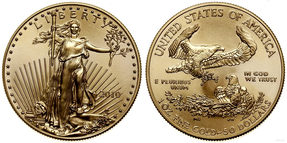 Stany Zjednoczone Ameryki (USA), 50 dolarów = 1 uncja, 2010