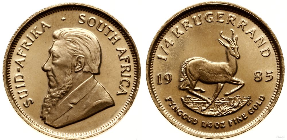 Republika Południowej Afryki, 1/4 krugerranda = 1/4 uncji, 1985